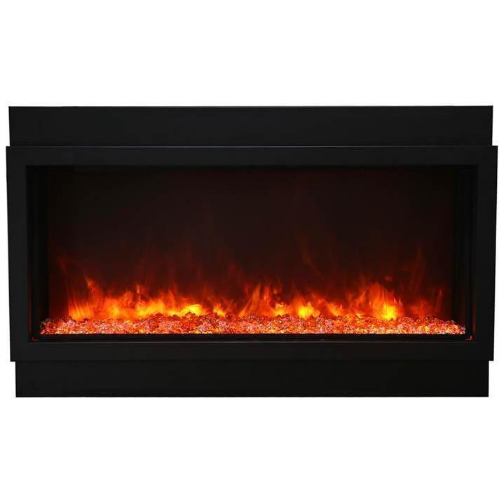 40 Inch Electric Fireplace Insert Awesome Amantii Deep Xt Panorama Black Steel Surround Electric