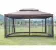 Backyard Pavilion with Fireplace Awesome 10x10 Outdoor Gazebo Steel Frame Vented Garden Canopy Tent with Mosquito Netting Backyard