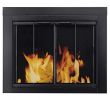 Bifold Fireplace Doors Lovely Pleasant Hearth at 1000 ascot Fireplace Glass Door Black Small