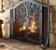 Black Fireplace Doors Elegant Small Tree Of Life Fireplace Screen with Door In Black