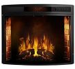 Blazing Fireplace Luxury 26 Inch Curved Ventless Electric Space Heater Built In