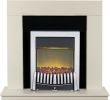 Build Fireplace Beautiful Adam Malmo Fireplace In Cream and Black Cream with Elise Electric Fire In Chrome 39 Inch