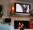 Can You Mount A Tv Above A Fireplace Elegant This Living Room Setup Has A Flat Screen Tv Mounted Above