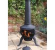 Chiminea Fireplace Best Of Black Steel Chiminea Log Burner Wood Heater Charcoal Modern