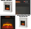 Electric Logs Heater for Fireplace Unique White Infrared Electric Fireplace Heater Mantel Tv Stand Media Cent Led Flame