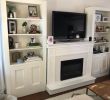 Entertainment Center Around Fireplace Best Of Custom Faux Tiled Fireplace and Mantle with Bookshelves