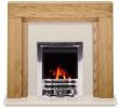 Ethanol Fireplace Review New the Beaumont Fireplace In Oak & Beige Stone with Crystal Gem Gas Fire In Chrome 54 Inch