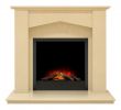 Ethanol Fuel Fireplace Lovely Georgia Fireplace In Beige Stone with Adam Tario Electric Fire In Black 48 Inch