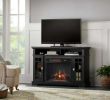 Fake Fireplace Entertainment Center Lovely Canteridge 47 In Freestanding Media Mantel Electric Tv Stand Fireplace In Black with Oak top