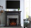 Faux Stone Fireplace New Baldwin Faux Stone Media Fireplace Dark Grey