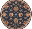 Fire Retardant Rugs for Fireplace Luxury Surya Caesar 9 Ft9 In Round Traditional area Rug Navy at