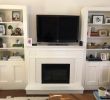 Fireplace and Mantle Lovely Custom Faux Tiled Fireplace and Mantle with Bookshelves