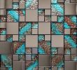 Fireplace Glass Crystals Luxury 2019 European Style Stainless Steel and Blue Brown Foil Crystal Glass Mosaic Tile for Kitchen Backsplash Fireplace Living Room sofa Backdrop From