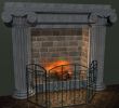 Fireplace Iron Grate New Fireplace with Grate 3d Model Cgstudio