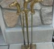 Fireplace tool Sets Beautiful Brass Horse Head Fireplace tools