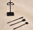 Fireplace Utensil Set New Fireplace tool Set 1 12 Scale Dollhouse Metal Miniature