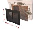 Glass Fireplace Cover Beautiful Pleasant Hearth at 1000 ascot Fireplace Glass Door Black Small