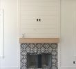 Horizontal Fireplace Elegant Cement Tile Fireplace Surround with Shiplap Fireplace