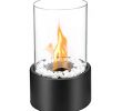 Indoor Outdoor See Through Gas Fireplace Unique Regal Flame Black Eden Ventless Indoor Outdoor Fire Pit Tabletop Portable Fire Bowl Pot Bio Ethanol Fireplace In Black Realistic Clean Burning Like