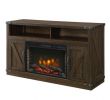 Media Centers with Electric Fireplace Elegant Muskoka Aberfoyle 53" Media Electric Fireplace Rustic Brown Finish