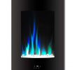 Modern Flames Electric Fireplace Elegant 19 5 In Vertical Electric Fireplace In Black with Multi Color Flame and Crystal Display