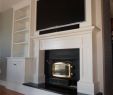 Mounting Tv Above Fireplace Lovely Custom Mantle Tv Cab W Built In Cabinetry Tv is On Fully