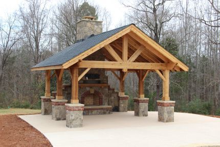 Outdoor Pavilion with Fireplace Lovely Timberframe Outdoor Living area Love This Would Work for