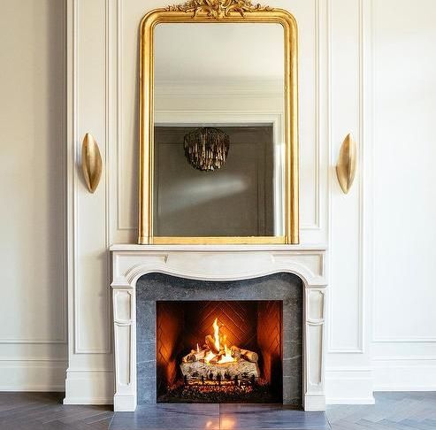 Oversized Fireplace Screens Unique Luxurious French Fireplace Design Displaying A Gold ornate