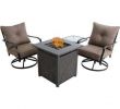 Propane Fireplace Table Lovely Palm Bay 4 Piece Steel Patio Fire Pit Set Featuring A 40 000 Btu Tile top Sling Fire Pit Table