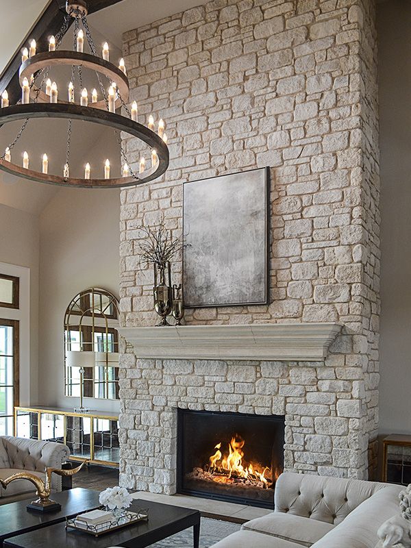 Stone Fireplace Refacing