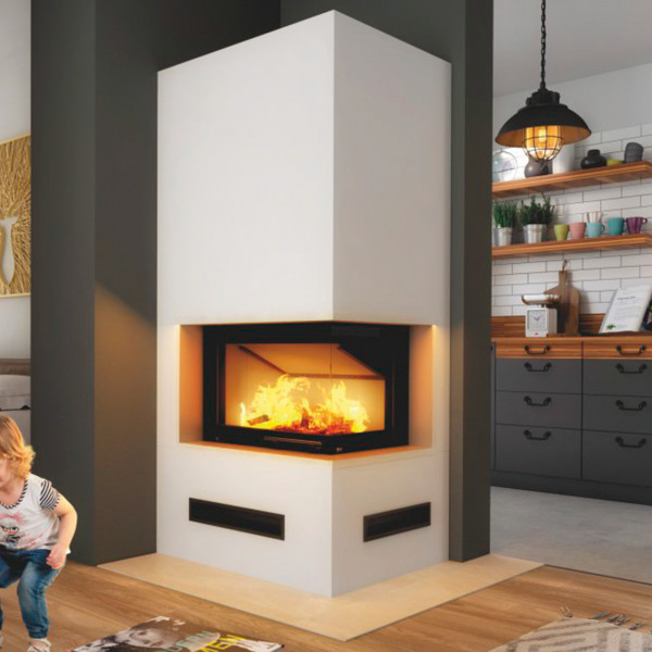 Smart Fireplace Elegant Imperial Medium Plus Kaminbausatz Smart 6kw Eckkamin Rechts