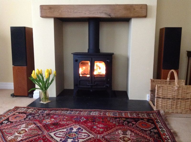 Vertical Gas Fireplace Lovely Charnwood island 1 On Honed Granite Hearth Painted Recess