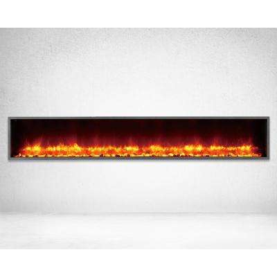 Wall Hung Electric Fireplace New 79 In Built In Led Electric Fireplace In Black Matt