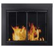Wood Burning Fireplace Glass Doors Best Of Pleasant Hearth at 1000 ascot Fireplace Glass Door Black Small