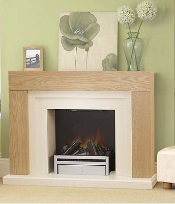 Wooden Fireplace Lovely 5 Oak Fireplace Mantle Wooden Surround Led Chrome Electric