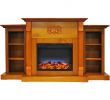 72 Inch Fireplace Mantel Elegant Cambridge Sanoma 72 In Electric Fireplace In Teak with