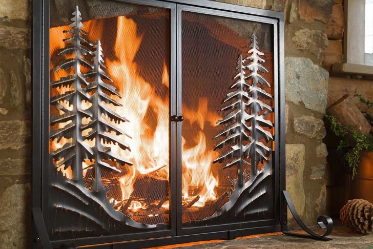 Alpine Gas Fireplaces Awesome Alpine Fireplace Screen with Doors Brings the Peace and