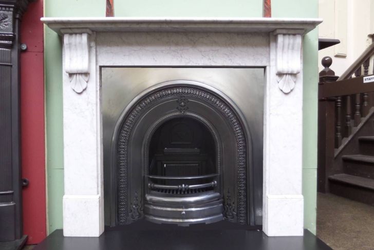 Arched Fireplace New Antique Victorian Polished Pewter Arched Fireplace Insert