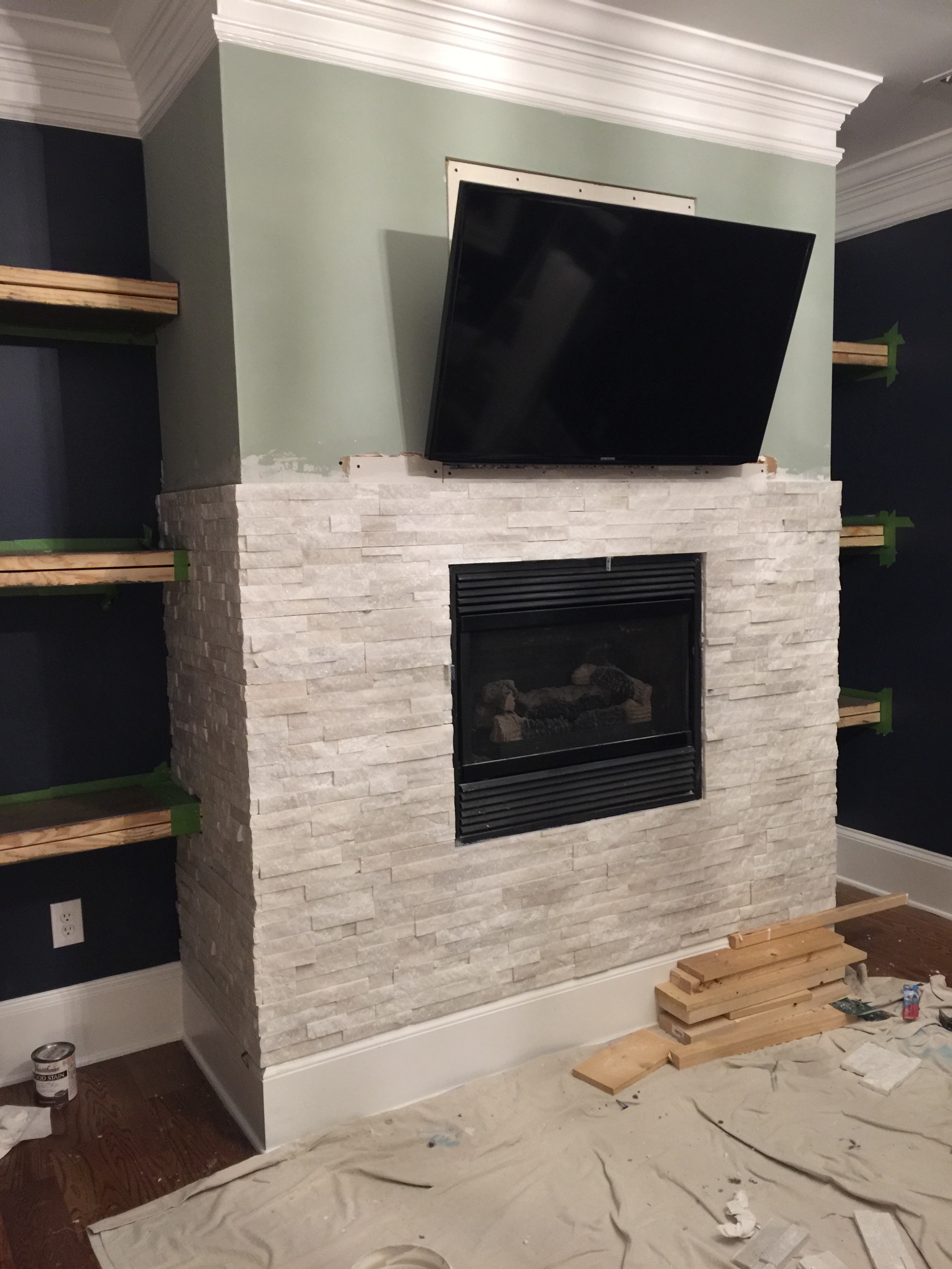 Arts and Crafts Fireplace Tiles Unique Tiling A Stacked Stone Fireplace Surround Bower Power