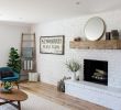 Artwork Above Fireplace Mantel Inspirational Family Room Accent Wall with White Painted Brick Wall and