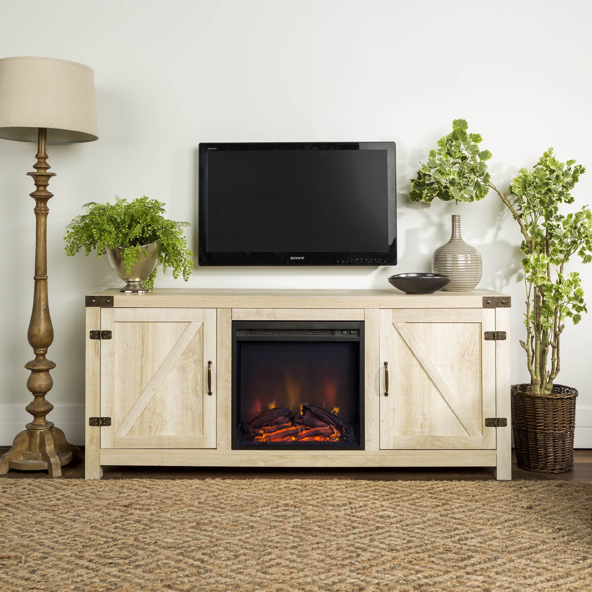 Barn Door Electric Fireplace Tv Stand New White Fireplace Tv Stand