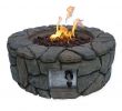 Bed Bath and Beyond Fireplace Awesome Round Propane Fire Pit In Dark Grey Faux Stone