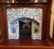 Beehive Fireplace Beautiful Fireplace Mosaic Made From Blue and White China Pieces