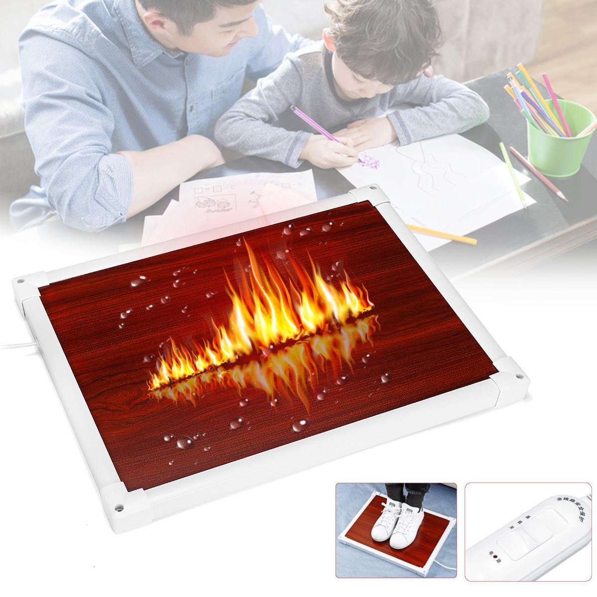 Best Looking Electric Fireplace Luxury 220v 100w Electric Foot Heat Mat Heating Carbon Crystal Foot Warmer Heater