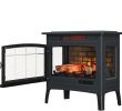 Beveled Glass Fireplace Screen Beautiful Duraflame Infrared Quartz Stove Heater with 3d Flame Effect & Remote — Qvc