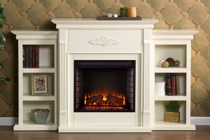 Bjs Fireplace Luxury Sei Newport Electric Fireplace with Bookcases Ivory