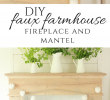 Box Fireplace Luxury Diy Faux Farmhouse Style Fireplace and Mantel