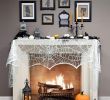 Brick Fireplace with White Mantle Beautiful Vlovelife 18 X 96 Halloween Decorations Spiderweb Mantel Scarf Polyester Cobweb Fireplace Mantel Scarf for Halloween Party Festival Scary Movie