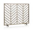 Chevron Fireplace Screen Elegant Weis L R