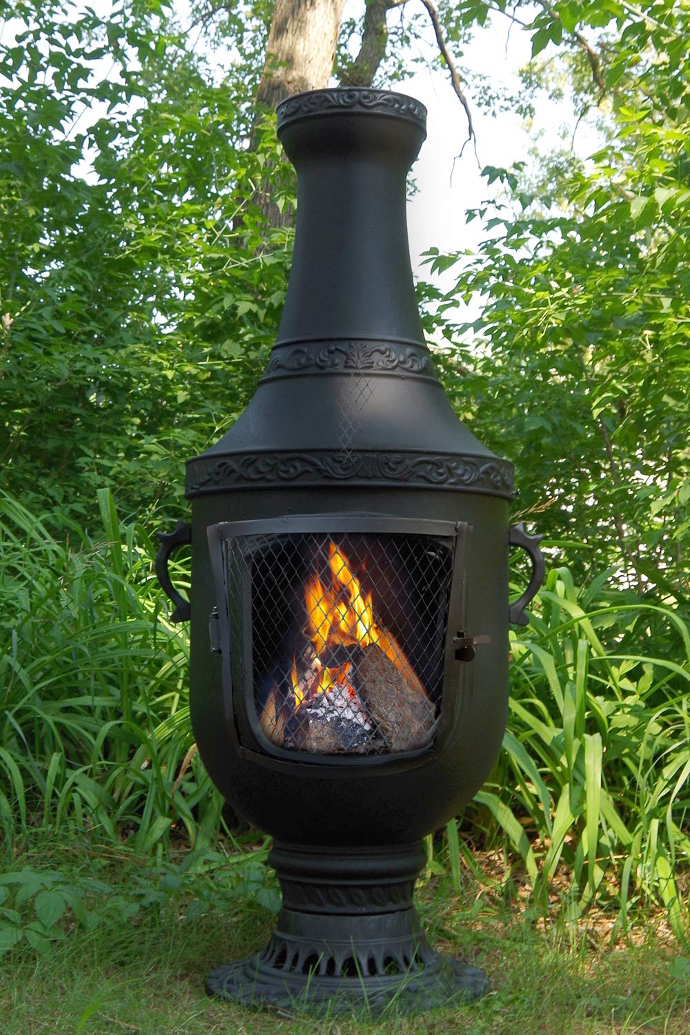 Chiminea Clay Outdoor Fireplace Awesome the Venetian Grill & Oven Chiminea In Charcoal Cast Aluminum